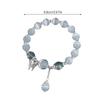 Imitation Cat'S Eye Blue Beaded Chain Bracelet Bracelet For Women Simple Hollow Butterfly Pendant Bracelets Jewelry Accessories