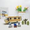 Non-Toxic Popular Green Light Bus Building Blocks Shark Assembly Toys Simulated Sports Car Decoration Ornaments Collection Gifts