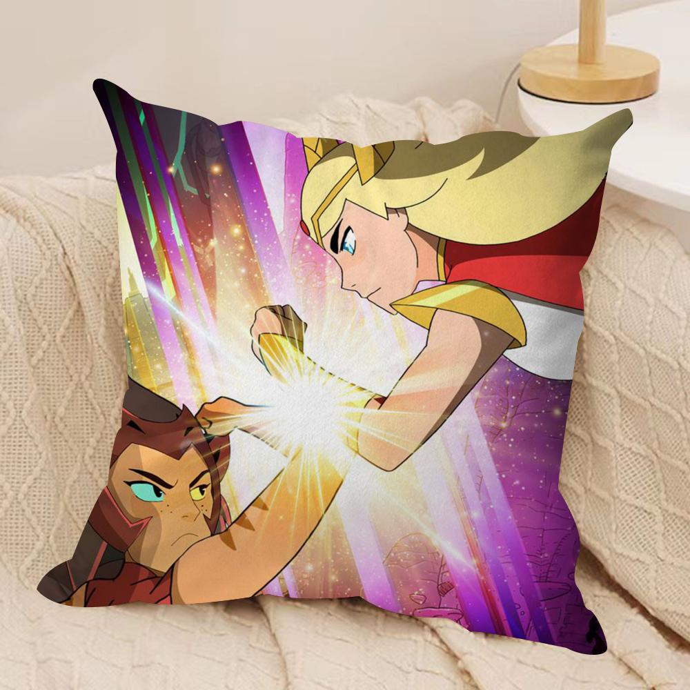 

She RRa Princesses of Power Cushion Cover Soft Plush Fabric DoubleSided Printed Sofa Cushion Cover for All Seasons Home Decor 40x40cm16x16in