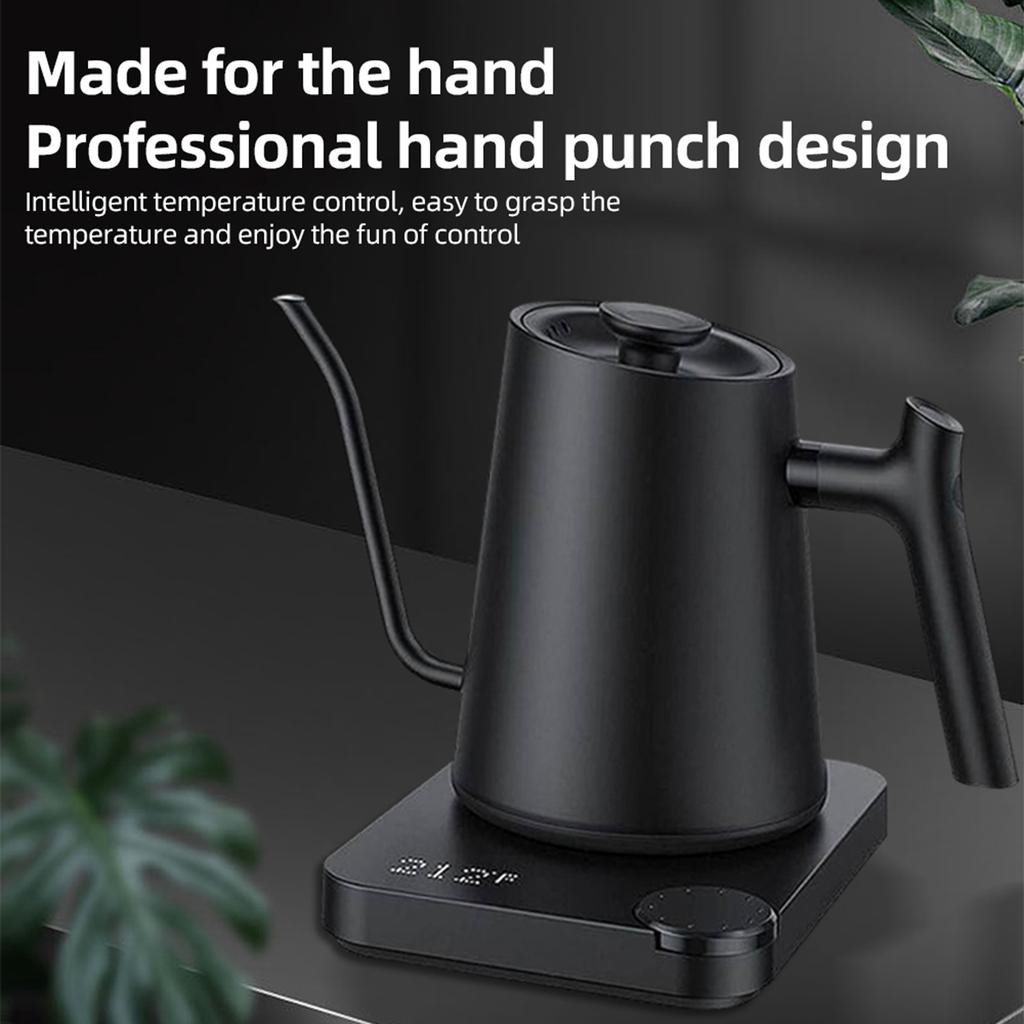 Gooseneck Electric Kettle 0.9L Temperature Control Stainless Steel Inner Quick Heating 1200W Electric Kettles Anti-dryProtection