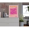 Preppy Trendy Funky Canvas Wall Art Aesthetic Poster Girls Room Decor Cute Girly Paintings Wall Decor Artwork You're Pretty Print for Home Bedroom