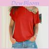 Hochwertige Damen Locker Bluse Lässiges Hemd Top Kurzarm Für Täglichen Komfort
