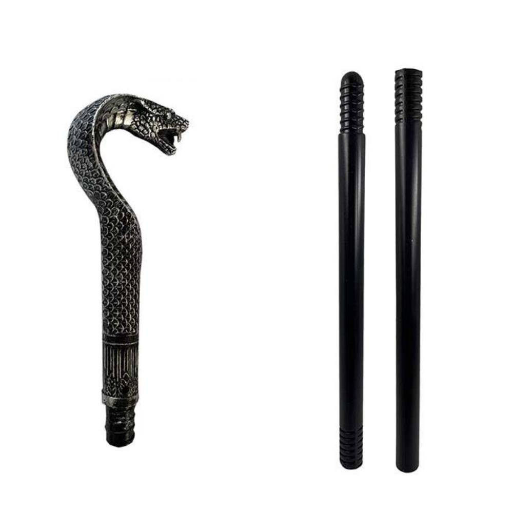 

Круглая ручка, палочка для Хэллоуина, королевский скипетр, трость для Хэллоуина, реквизит для косплея snake silver