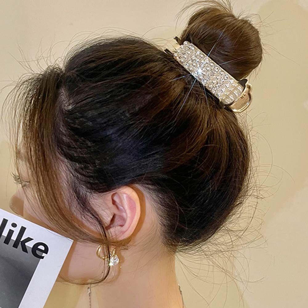 

Accessories Zinc Zinc Alloy Pearl Barrette Women s Hair Claw Ponytail Fixed Hair Catch Rhinestone Hair Claw
