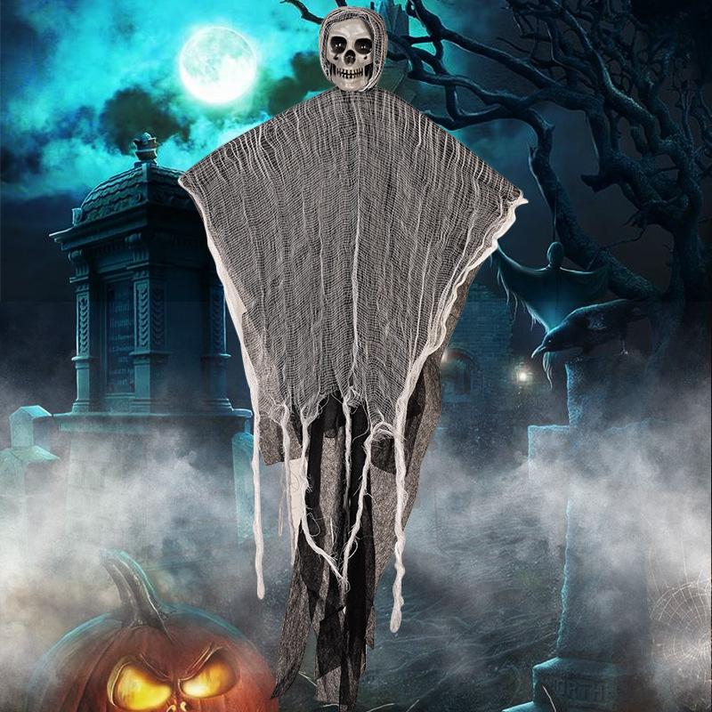 Halloween Party Hanging Skull Skeleton Ghost Ornament Horror Props Haunted House Decoration Halloween Party Outdoor Decoration