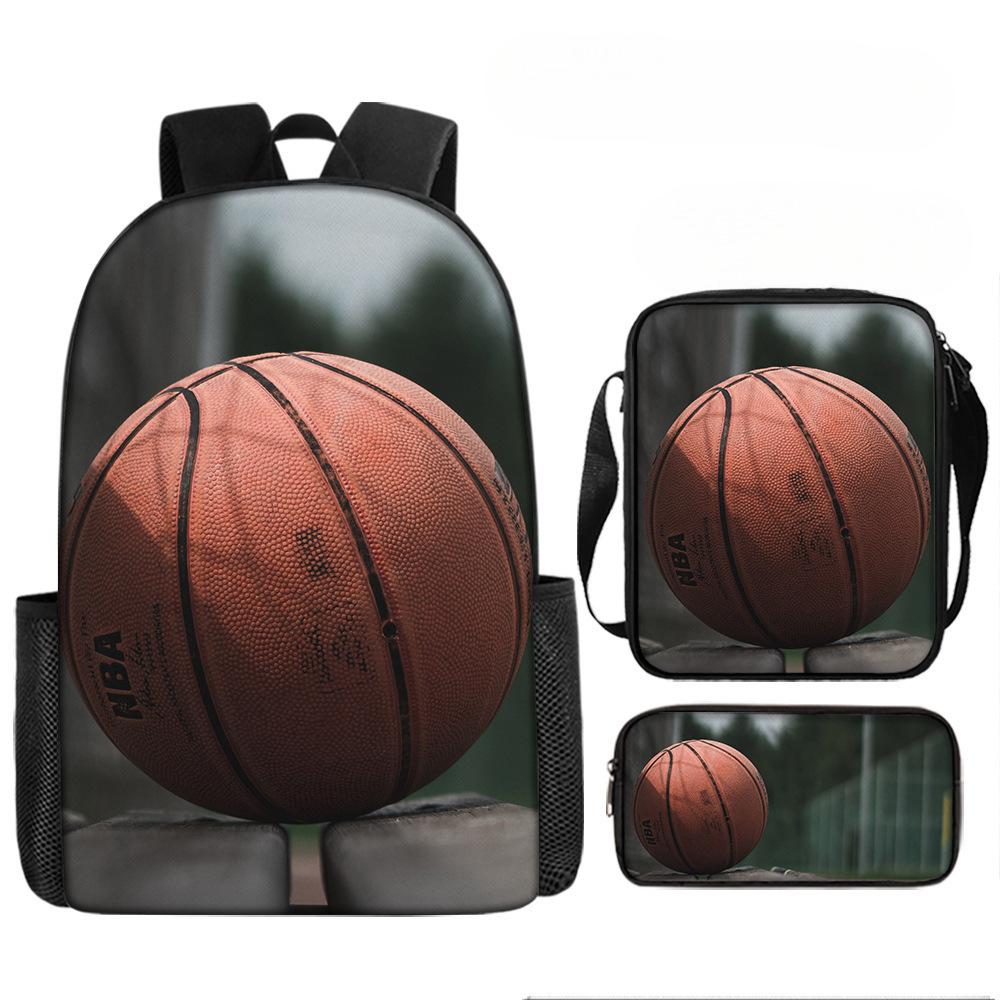 Backpack Basketball Peripheral Printed Backpack Computer Bag College Student Football School Bag pencil bag