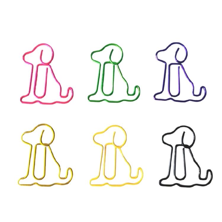 100 Pcs Lovely Animal Bookmarks Decorative Paper Clips Dogs Shaped Paper Clips Office School Supplies