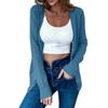 Women's  Button Solid Color Long Sleeve Cardigan Women's Knit Sweater