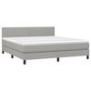 3139993 vidaXL Lit à sommier tapissier avec matelas Gris clair 180x200cm Tissu