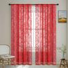 1 Panel Vintage Lace Curtains Rod Pocket Sheer Curtain Long-Romantic Flowers Branch Window Curtain for Living Room French Decor