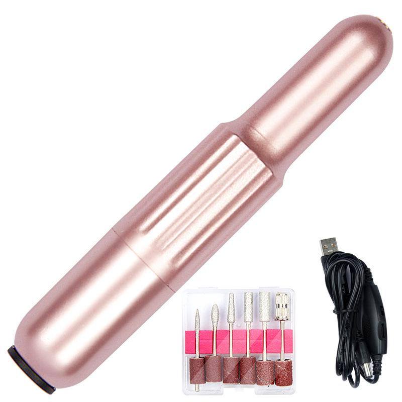 

Портативная электрическая пилка для ногтей и полировщик - Перезаряжаемый инструмент для маникюра розового золота