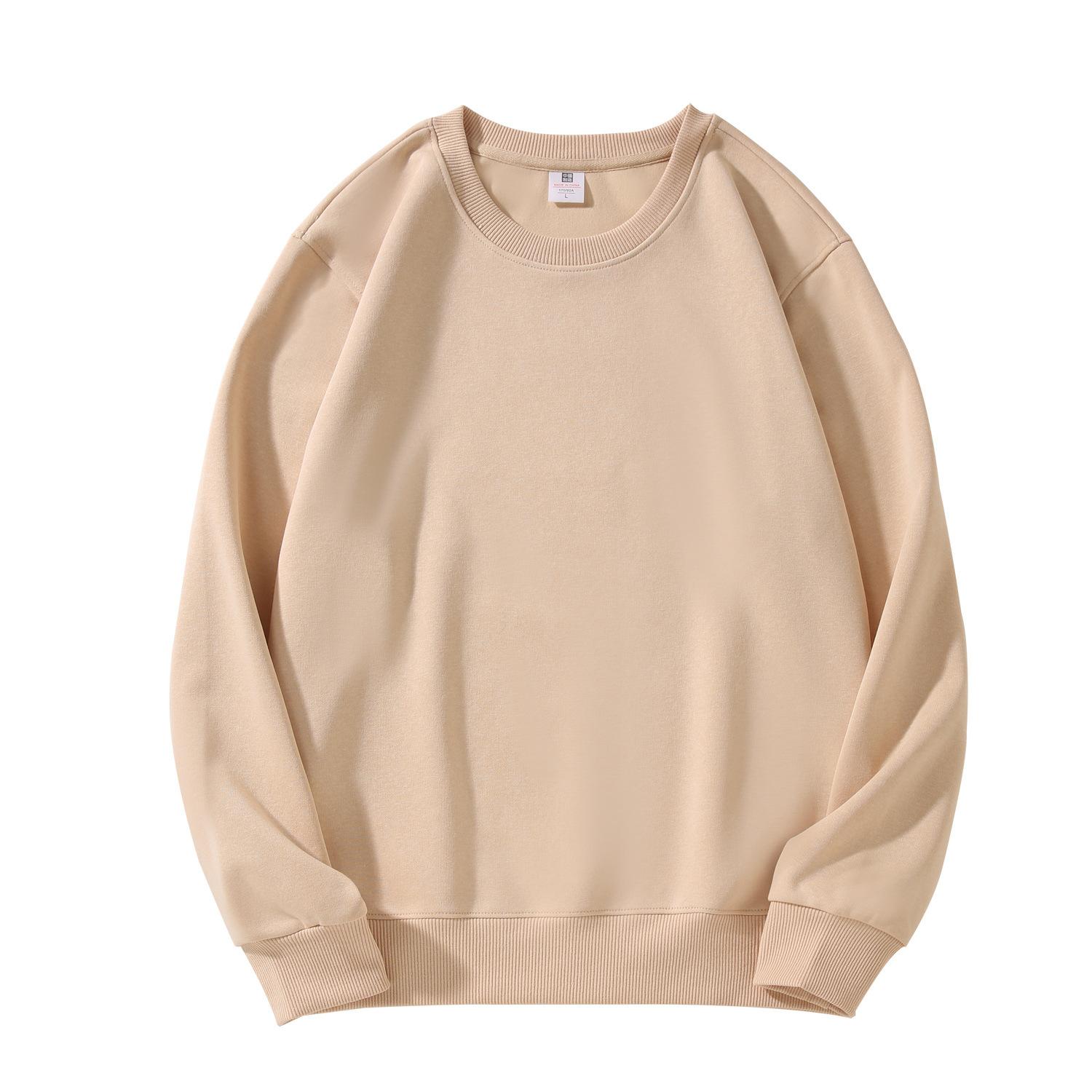 

Свободное хлопковое худи из молочного шелка с круглым вырезом, повседневное спортивное осенне-зимнее, корейское, с длинным рукавом, парные худи 2XL хаки