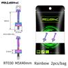 Risk 2pcs Bike Seatpost Fixing Bolt Titanium Alloy M5x30mm M5x40mm Bicycle Seat Tube Screw Saddle Fixed Bolts Screw Parts