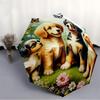 1pc Cute Puppies Artwork Folding Umbrella, Durable, Suitable for Outdoor Activities or Rain, Suitable for Commuting yy251027119