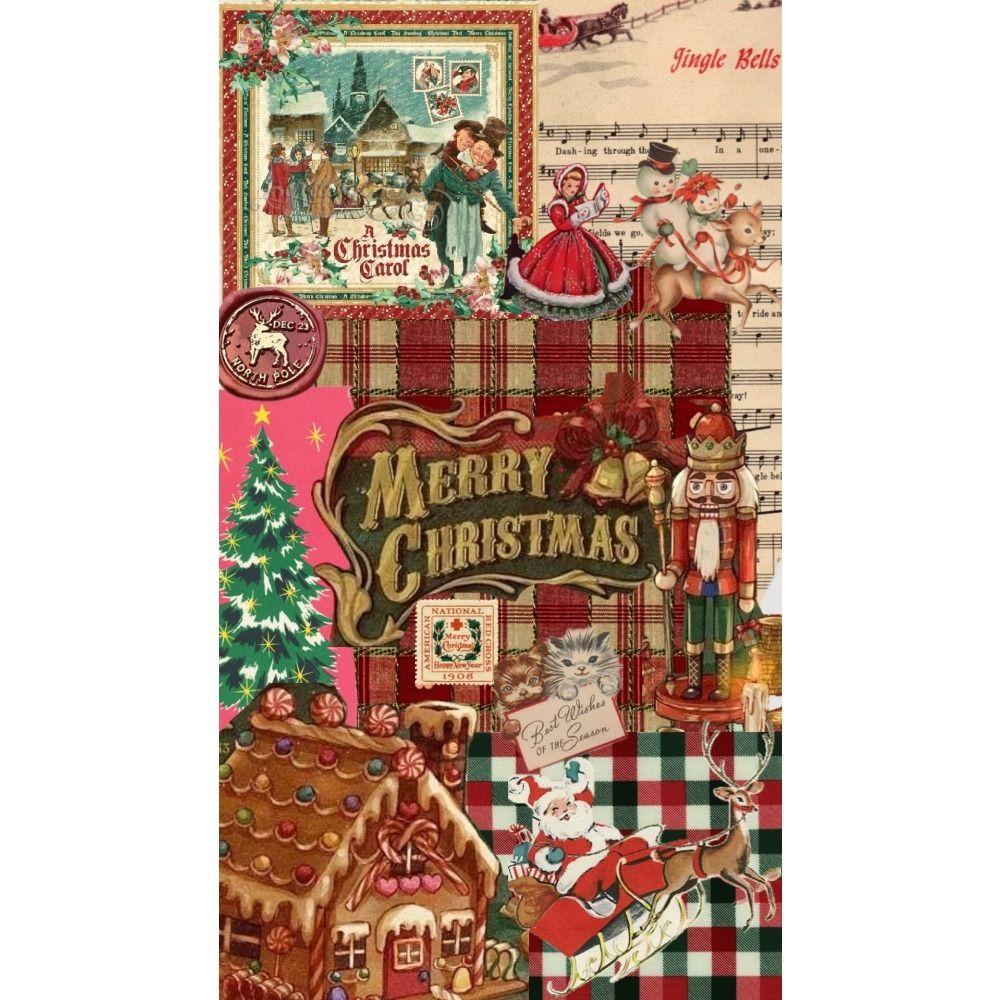 Vintage Christmas Metal Tin Sign Home Festive Wall Decor