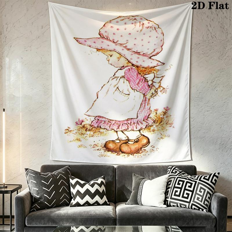 Sarah Kay Wall Tapestry Aesthetic Wall Hanging Printed Fabric Blanket Decorative Tapestries for Bedroom Living Room Home Decor