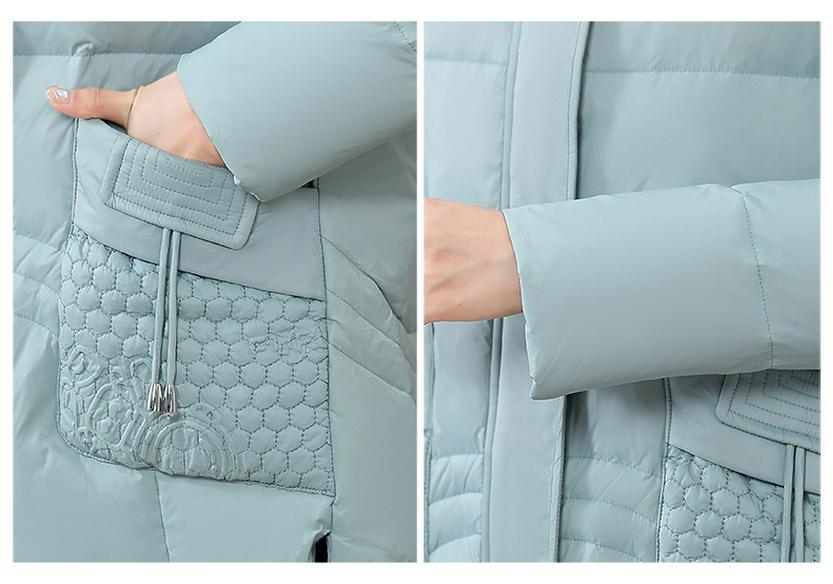 2025 New Winter Hooded Down Jacket for Women - Mid-Length, Warm, Cold-Proof, Stylish Temperament