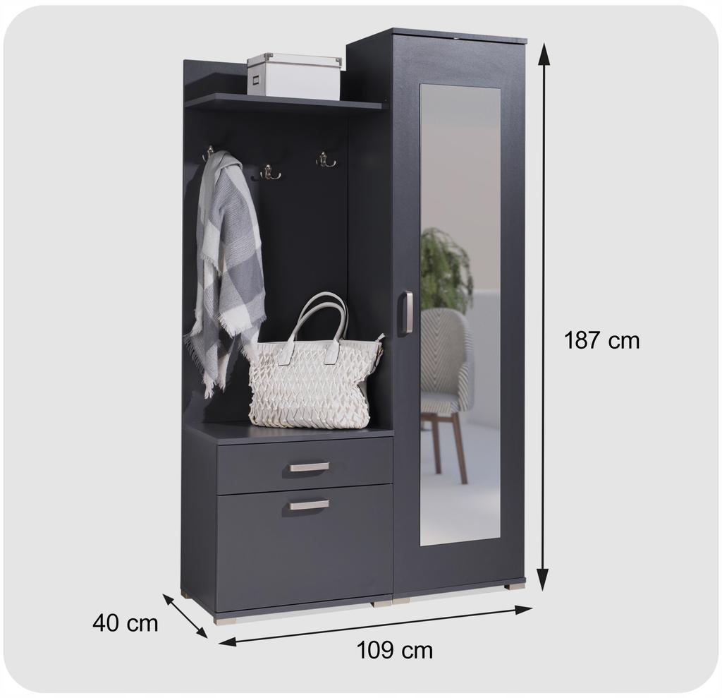 Garderobe Flur für Flur Schrank Schuhschrank Gino Family Möbel