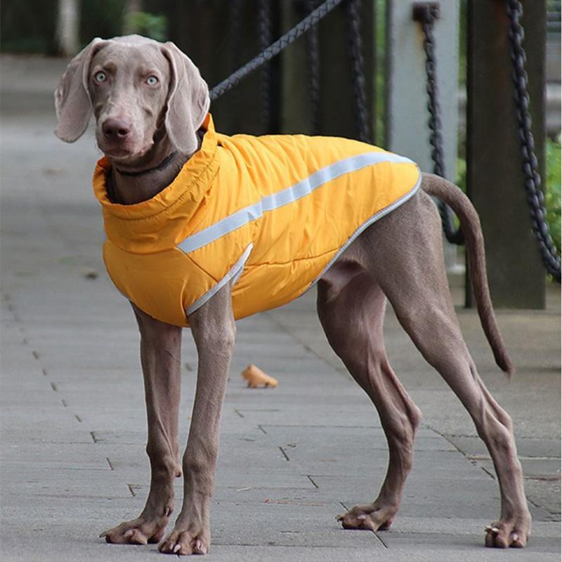 Reflektierende Wasserdichte Hundemäntel XL-6XL Übergröße Herbst Winter Warm Welpenkleidung Haustier Gepolsterte Jacke