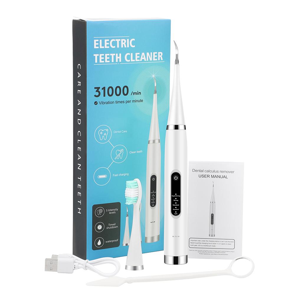 Sonic Electric Toothbrush with 4 Brush Heads IPX6 Smart Waterproof 5 Modes Setting Rechargeable USB for Adults Teeth Whitening