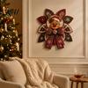 Weihnachtsbaumschmuck Bastelset Patchwork Schleife DIY Nähset, 3D Handgemachter Dekorativer Schmuck, Vorgeschnittener Heimdeko-Stoff Und Schritt-für-Schritt-Anleitung Bastelset