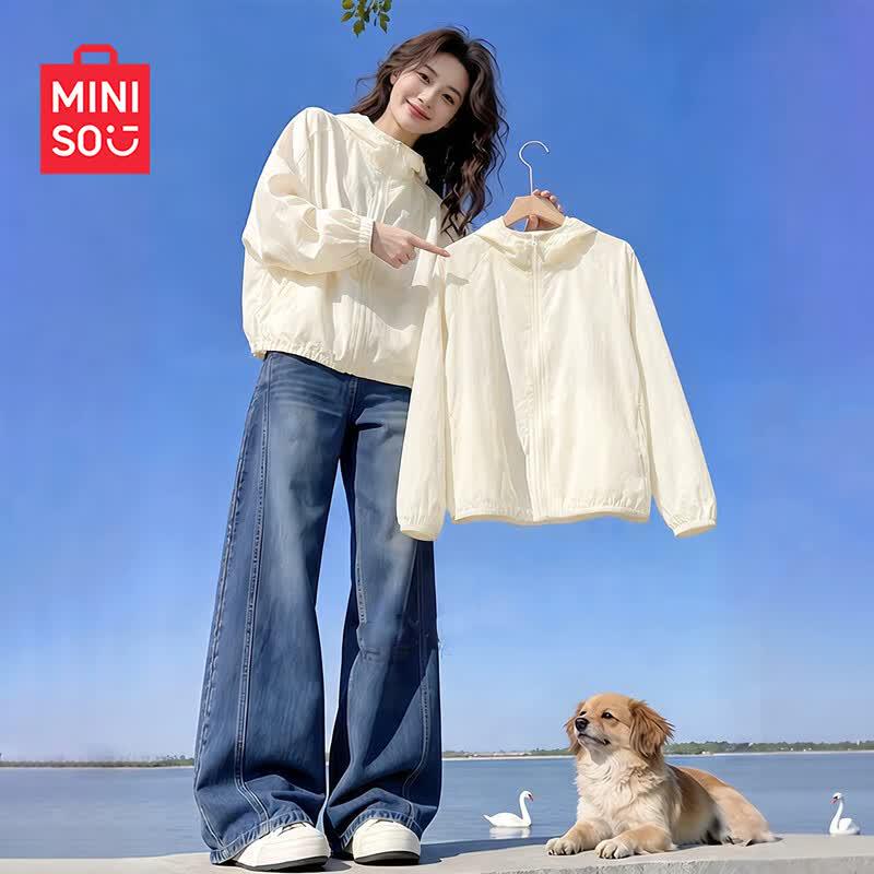 MINISO Women's UPF50+ Lightweight Hooded Sun Protection Jacket