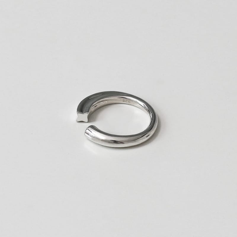 eveningbell [silver925] birthstone Halo ring (glossy/silver)