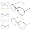 Vintage Runde Brille Metallrahmen Brille Retro Brille Klare Gläser Brillen