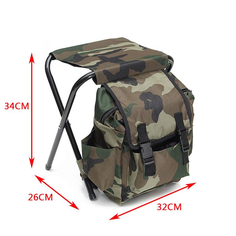 Portable hiking backpack chair, foldable fishing stool