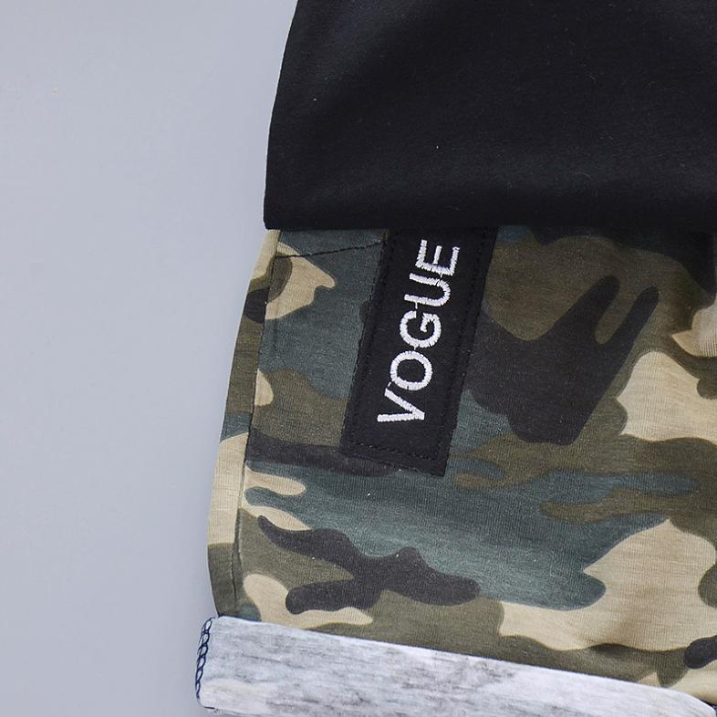 Dziecięcy kamuflaż z krótkim rękawem zestaw koszulek lato koreański styl chłopiec dziewczyna odzież dziecięca odzież dziecięca szorty garnitur