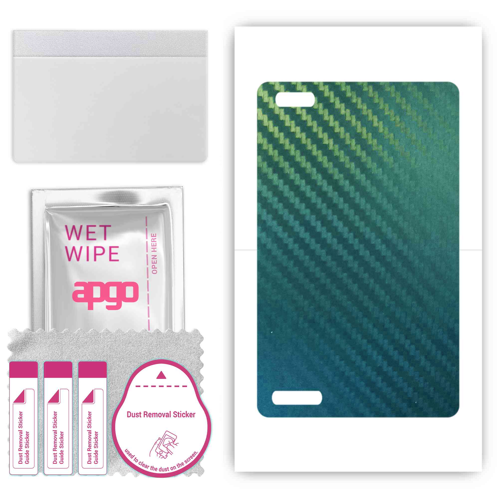 

apgo Protective Skin Sticker for the back compatible with Teclast P80X, Wrap Film, Foil, Vinyl - Pattern Carbon Chameleon CAKA1