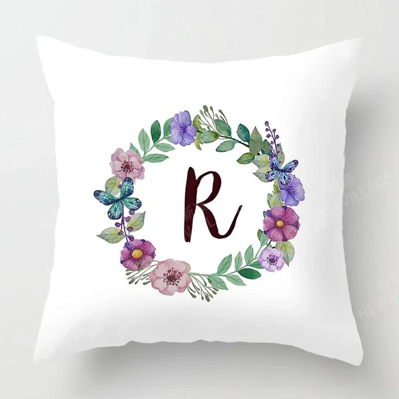 Home Decor Letter Pattern Pillowcase Bedroom Living Room Sofa Cushion Cover