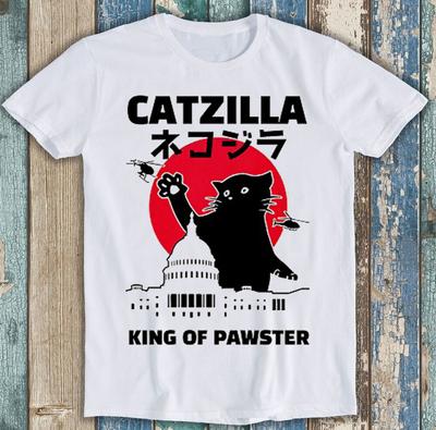 Catzilla König der Pfoten Pfoten Katze Kätzchen Bestseller Lustiges Geschenk T-Shirt 2045