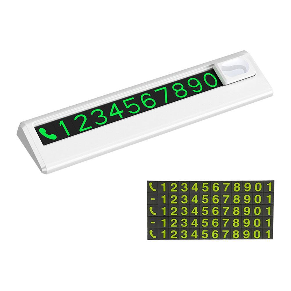 Temporary Car Stop Car Parking Phone Number Card Night Glowing Sign To Stop Car Car Accessory Must Haves Parking Gadgets