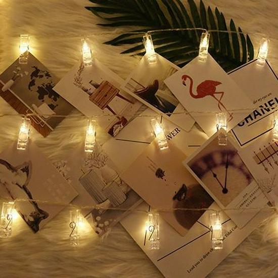 

LED Five-Pointed Star String Lights for Photo Wall & Birthday Decor Normal Clip [Battery] 1.5m 10 Lights теплый белый