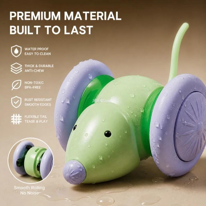 Cat Mouse Car Toy with Laser Teaser Stick Interactive Chase Play Toy for Kittens Indoor Exercise Daily Pet Supplies