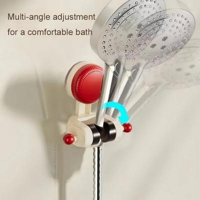 Vacuum Suction Cup Shower Head Holder Bracket Without Drilling 360° Adjustable Easy Disassembly Bathroom Shower Support Stand