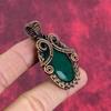 Faceted zambian emerald pendant copper wire wrapped pendant gemstone handmade jewelry designer pendant gifts for friend wire weaving jewelry