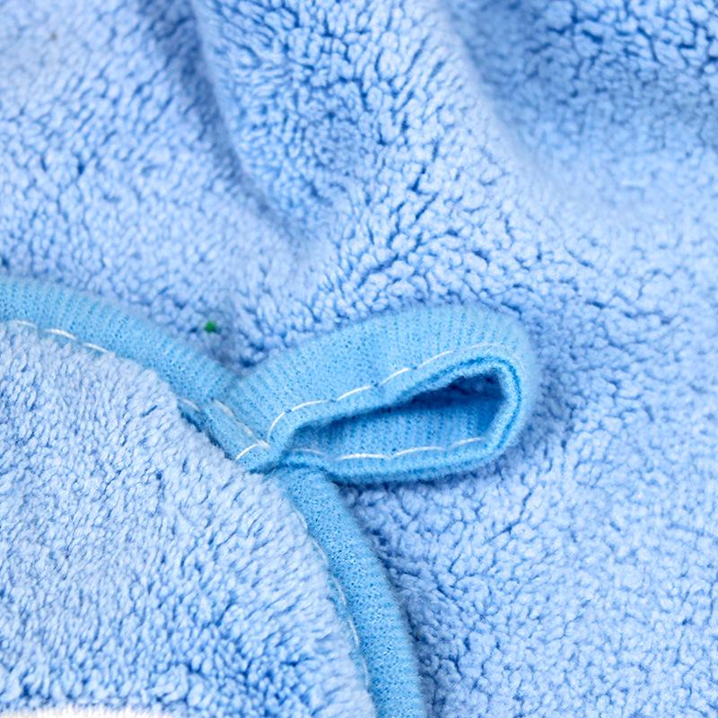 Children's Cartoon Penguin Coral Fleece Hand Towel - Thick, Soft, Absorbent