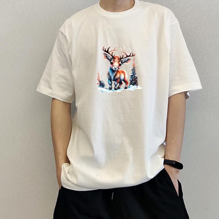 Winter Rentier Bügelbild Aufkleber Aufkleber Diy Accessoire Aufkleber Jeans Streifen Wärmepresse Applizierte Mode Stoff Patches