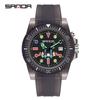 SANDA Youth Watch TJ6078 Double Calendar Glow Junior High School Student Simple Personality Transparent Watch Band Men's and Women's Watch