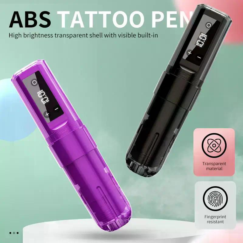 Kabelloser Tattoo-Stift Wiederaufladbar 3,5 mm Hub Tattoo-Maschine 1600 mAh Akkukapazität Permanent-Make-up-Maschinen Tattoo-Zubehör