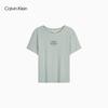 Calvin Klein Jeans Women's CK Logo Ribbed Slim Fit Tee