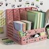 Multifunctional Bookshelf Folder Storage Box With Pen Holder Simple File Racks Book Stand Office Organize Desktop Rack Organizer