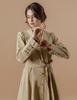 LO BEATI Kerry Trench Belt Dress (Beige)