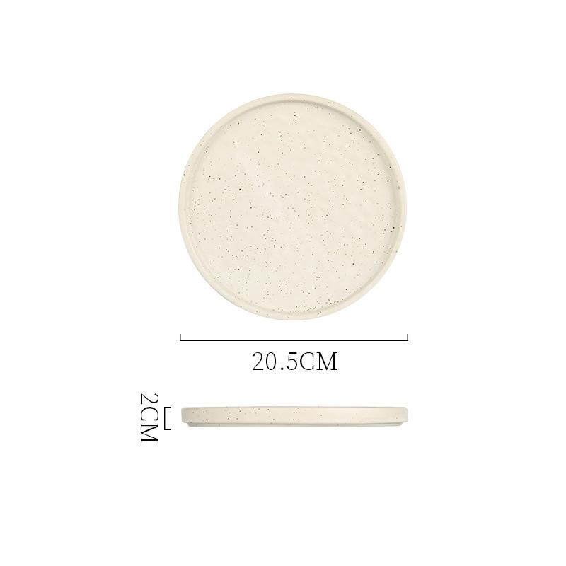 

Japanese-Style Beef Steak Plate, High-End Sense Light Luxury Ceramic Tableware, Creative Hotel Plate, Flat Plate, Household Pasta Plate