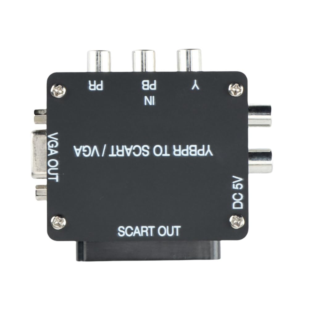 Adaptateur décodeur YPBPR YVU vers RGBS SCART et VGA - Signal composante de différence de couleur noir