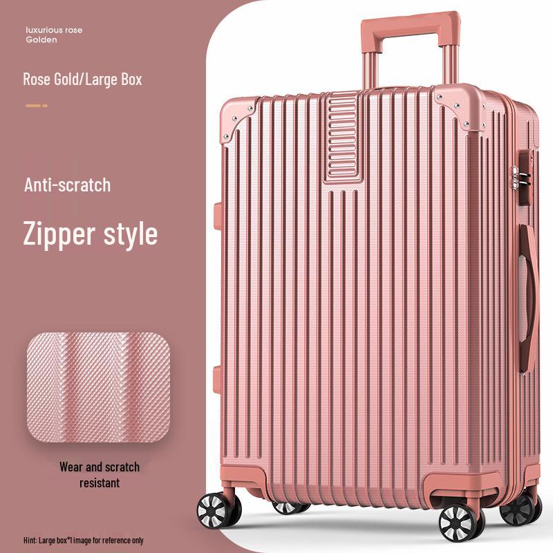 32-Inch Large Capacity Trolley Suitcase with Universal Wheels - Durable Leather Design for Men and Women