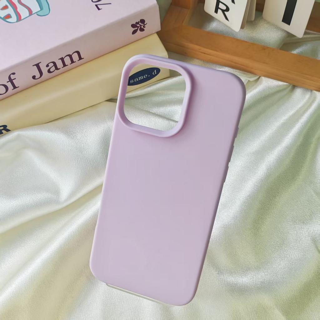 Large Hole Candy Solid Color Glutinous Rice Phone Case Compatible with Apple 17/16 Pro Max Phone Protective Cover Material Full Coverage
