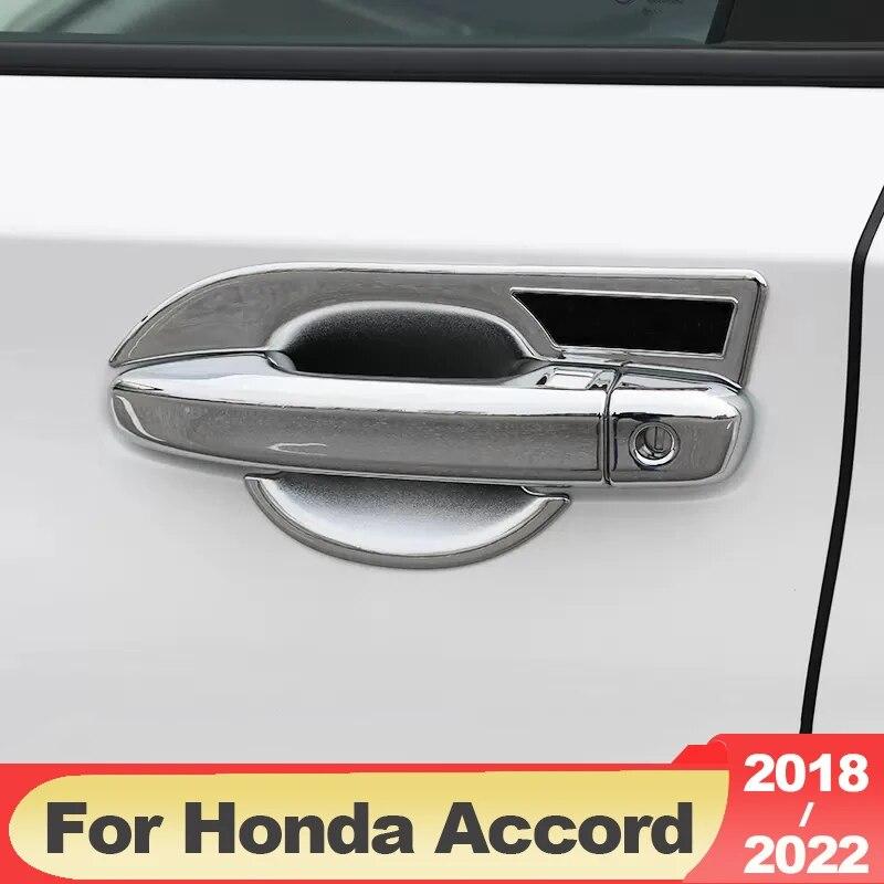 

Для Honda Accord X 10th 2018 2022 ABS углеродное волокно автомобильная дверная ручка чаша крышка украшения наклейки аксессуары